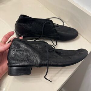 Repetto black leather ankle boots